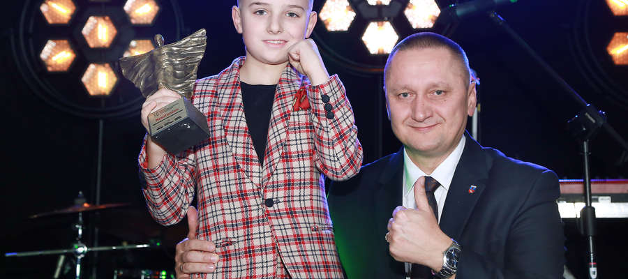 Andrzej Abako, starosta Olsztyna, i Marsel Castalano