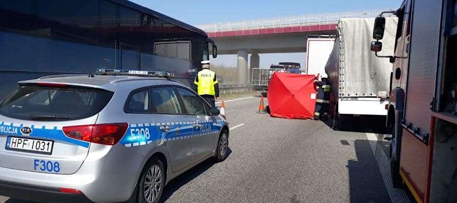 Do tragicznego wypadku, w którym zginął mieszkaniec Grabowa, doszło na autostradzie A2