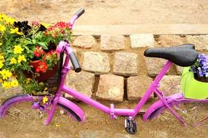 Różowy rower wzbudza emocje. Autor: "To coś innego, nieszablonowego"