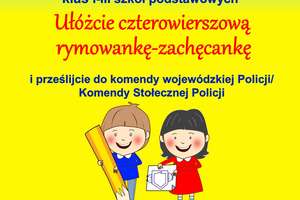 Konkurs literacki dla uczniów klas I -III szkół podstawowych Rymowanka - Zachęcanka