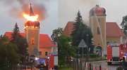 Pożar zabytkowego kościoła. Zawaliła się iglica [VIDEO]