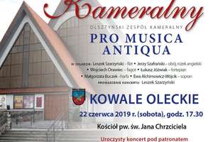 Koncert kameralny Pro Musica Antiqua w kościele w Kowalach Oleckich 