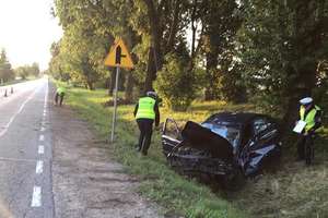 Wypadek w Golubkach koło Olecka. Kierowca w szpitalu