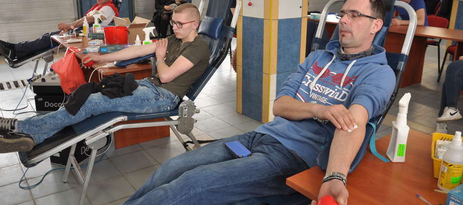 Podczas jednego z poborów krwi w straży w Nowym Mieście Lubawskim 