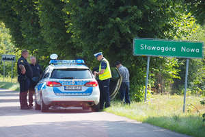 Potrącenie rowerzysty w Sławogórze