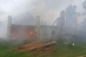 Pożar budynku gospodarczego w Nowej Wsi Wielkiej 