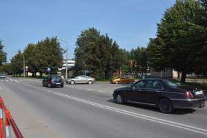 "Pinezka" na skrzyżowaniu w Olecku