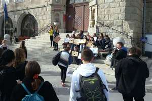 Młodzież w obronie klimatu strajkowała w Olsztynie
