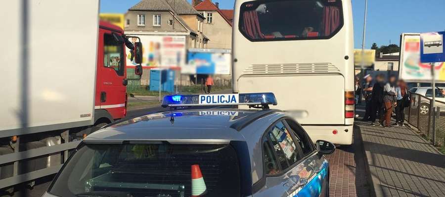 Do kontroli autobusu doszło w piątek rano na ul. Mickiewicza w Nowym Mieście Lubawskim