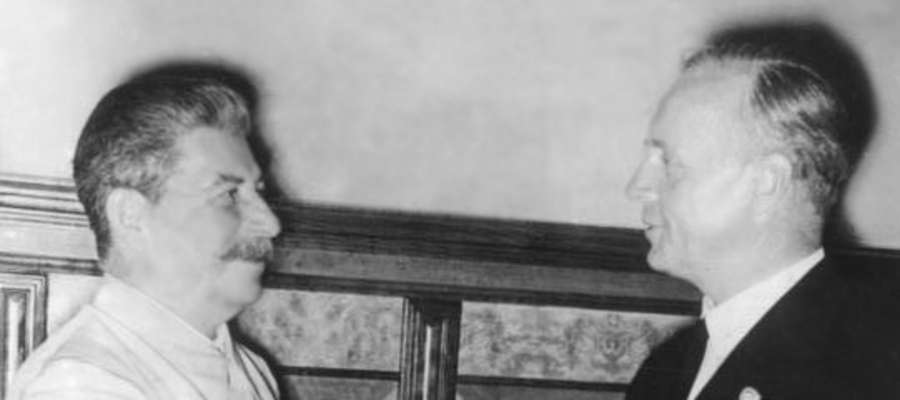 Józef Stalin i Joachim von Ribbentrop, Moskwa 23.08.1939