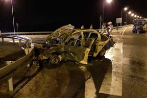 Cztery osoby ranne w wypadku na obwodnicy Olecka 