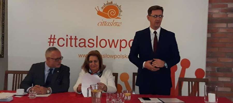 Konferencja Cittaslow w Tumianach. Przemawia Burmistrz Barczewa A.Maciejewski