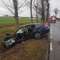 Skoda wjechała do rowu. Jej kierowca trafił do szpitala