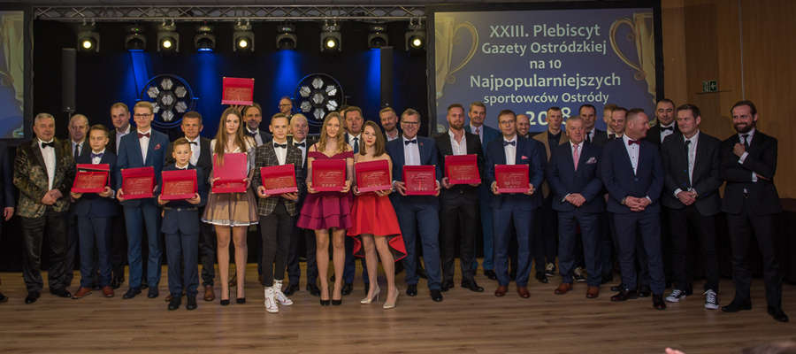 Najpopularniejsi sportowcy 2018 roku oraz sponsorzy plebiscytu "Gazety Ostródzkiej"