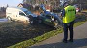 Zderzenie dacii i citroena. Dwie osoby trafiły do szpitala