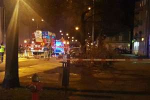 Konar spadł na samochód w Olsztynie
