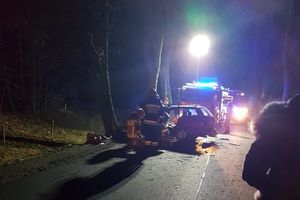 Samochód uderzył w drzewo. Dwie osoby nie żyją