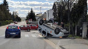 Wypadek na skrzyżowaniu Zachodniej i Kościuszki w Mławie