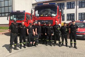 Strażacy z Olecka gasili pożar w Biebrzańskim Parku Narodowym 