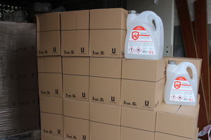 Prawie 4 tysiące litrów płynu do dezynfekcji dla niosących pomoc 