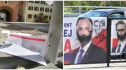 Porozrzucane karty do głosowania i zniszczone plakaty wyborcze w Olsztynie [ZDJĘCIA]