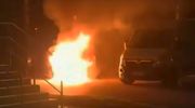 Nocny pożar samochodu dostawczego w Bartoszycach [VIDEO]