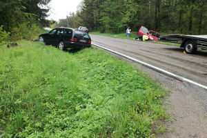 Kolizja dwóch aut na trasie Ełk-Regielnica 