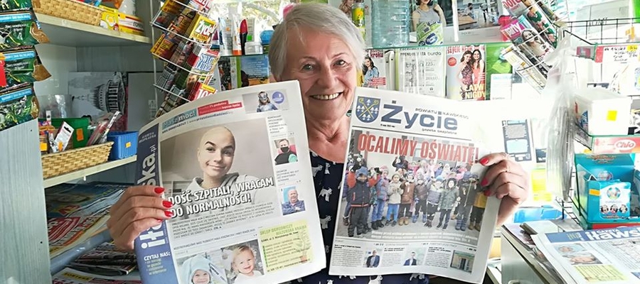 Nasze gazety dostępne są m.in. w kiosku pani Marii Sobocińskiej na os. Podleśne w Iławie (ul. 1 Maja) 