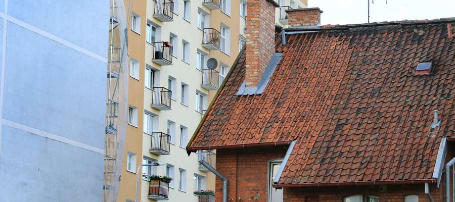 Podwórko na ulicy Żeromskiego w Olsztynie