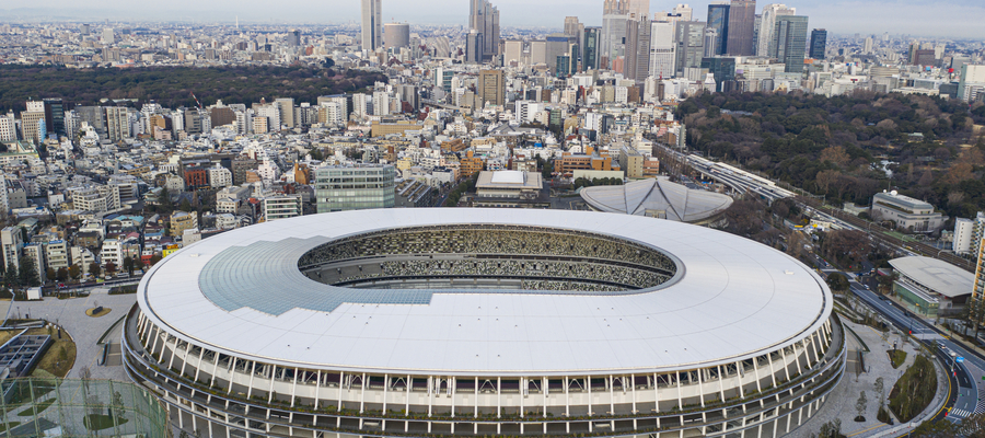 Japan National Stadium w Tokio - to tu odbędzie się ceremonia otwarcia i zakończenia igrzysk olimpijskich, a o medale będą walczyć m.in. lekkoatleci