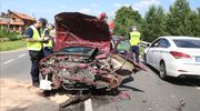 Trzy samochody zderzyły się pod Olsztynkiem. Jedna osoba została ranna [ZDJĘCIA]
