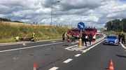 Wypadek na obwodnicy Olecka. Ucierpiał motocyklista