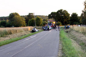 Wypadek w Windykach, ciężko ranny kierowca