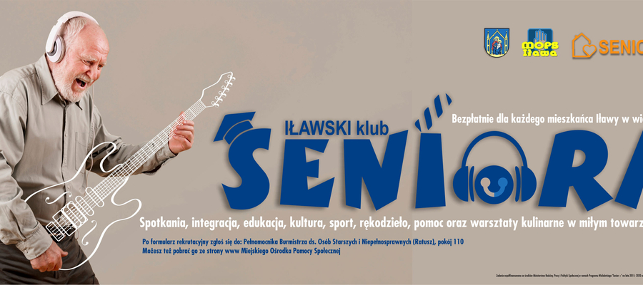 Grafika promująca Iławski Klub Seniora