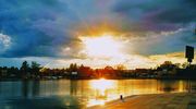 Wymień zdjęcie na prenumeratę: zachód słońca nad jeziorem Mikołajskim