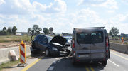 Wypadek w Kuklinie. kierowca prawdopodobnie zasnął za kierownicą