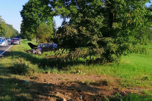 4-osobowa rodzina trafiła do szpitala po wypadku na trasie Ełk-Grajewo