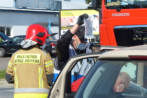Groźny wypadek na ul. Lubawskiej. Zderzyły się trzy pojazdy [FOTO + WIDEO] AKTUALIZACJA