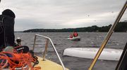 Poszukiwania zaginionego i interwencja przy wywrotce łodzi