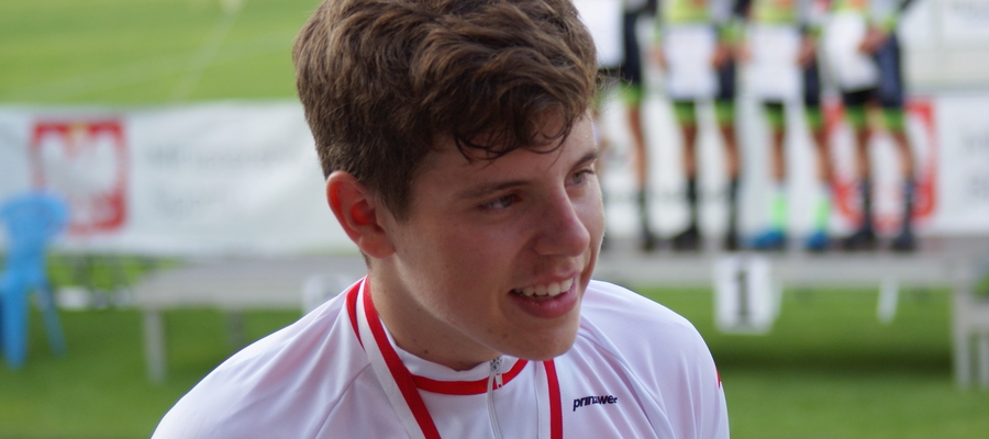 Lubawianin Dawid Łątkowski, drużynowy mistrz Polski juniorów młodszych w kolarstwie torowym