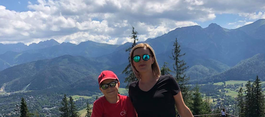 Janek i jego mama w górach