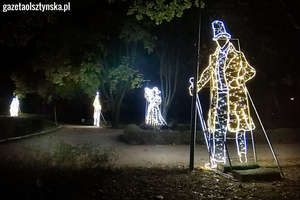 Fotomigawka: Ogromne instalacje oświetlają park w Olsztynie