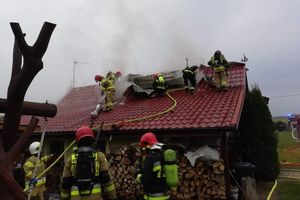 Pożar domu letniskowego w Krokociach