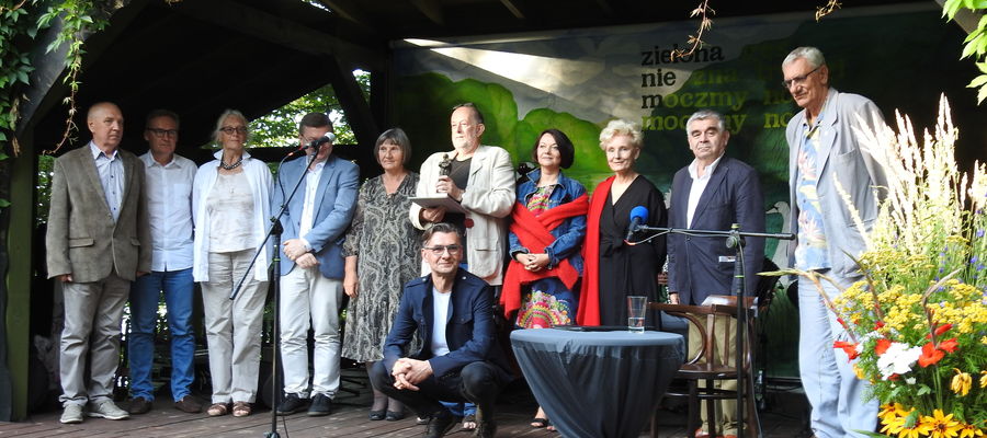 .Agnieszka Herman i Jarosław Ławski na gali wręczenia Orfeuszy 2020 w Leśniczówce Pranie