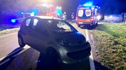 76-letni kierowca Peugeota „ściął” łuk i uderzył w Audi