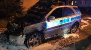 Spłonął radiowóz policjantów z Sępopola