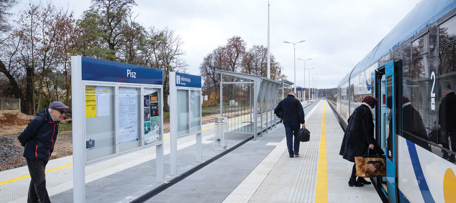Wszystkie przebudowane stacje na trasie Szczytno - Pisz - Ełk zapewniają podróżnym oczekiwany standard obsługi