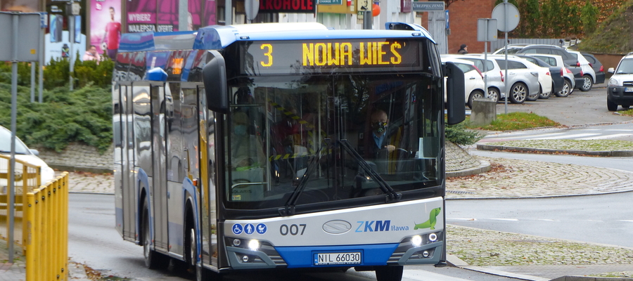 Autobus jadący z Iławy do Nowej Wsi