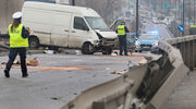 Wypadek na ul. Towarowej w Olsztynie. Ranny kierowca busa [ZDJĘCIA]