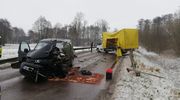 Zderzenie francuskich aut na trasie Bartoszyce-Kętrzyn